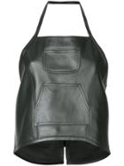 Sandy Liang Patch Halterneck Top - Black