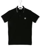 Stone Island Junior - Classic Polo Shirt - Kids - Cotton/spandex/elastane - 14 Yrs, Boy's, Black