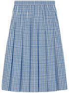 Gucci Pleated Wool Skirt - Blue