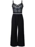 Goen.j Embroidered Jumpsuit, Women's, Size: Small, Black, Cotton/polyester