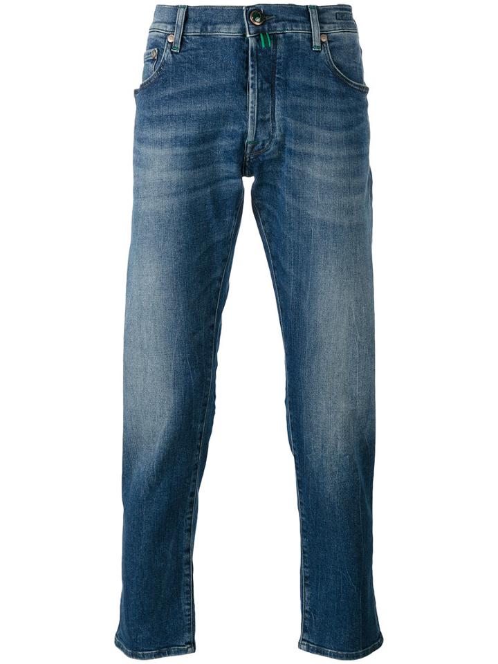 Jacob Cohen - Stonewashed Slim-fit Jeans - Men - Cotton/spandex/elastane - 35, Blue, Cotton/spandex/elastane