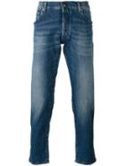 Jacob Cohen - Stonewashed Slim-fit Jeans - Men - Cotton/spandex/elastane - 35, Blue, Cotton/spandex/elastane
