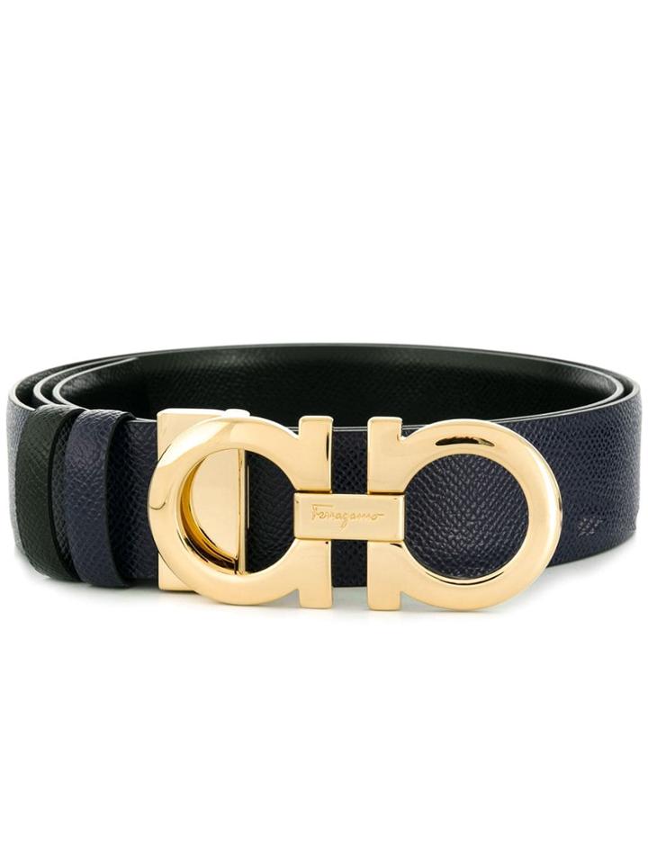 Salvatore Ferragamo Logo Plaque Belt - Blue