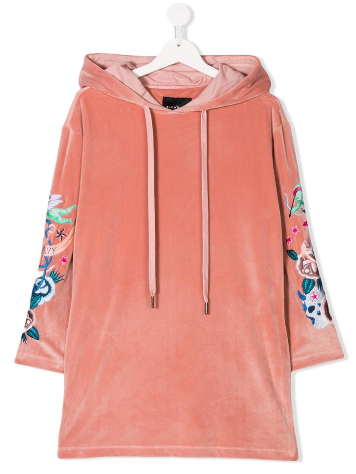 John Richmond Kids Teen Embellished Hoodie - Pink & Purple