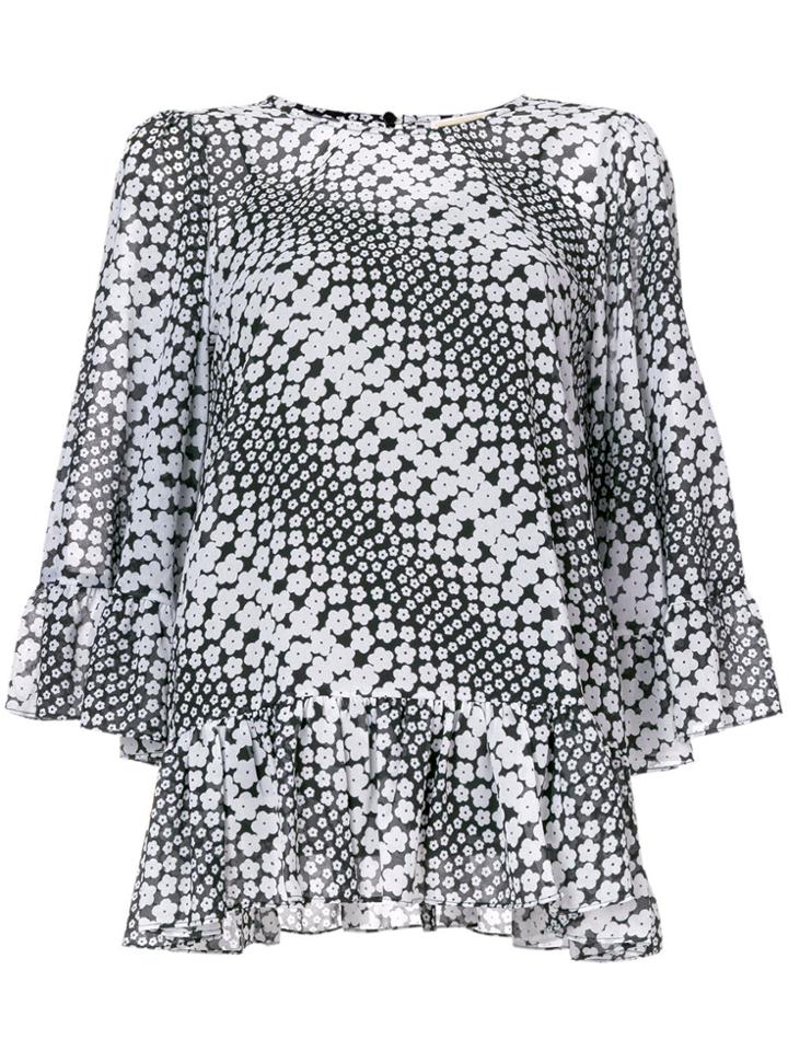 Michael Michael Kors Floral-print Blouse - Black