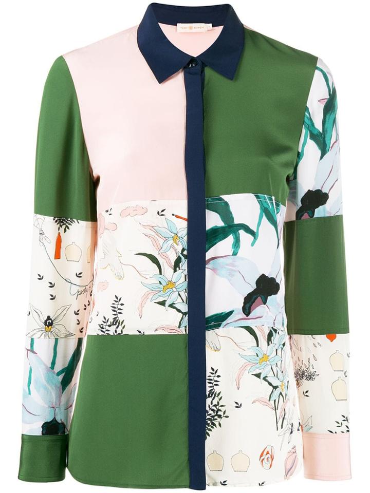 Tory Burch Colour Block Shirt - Neutrals
