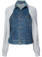 Harvey Faircloth Sweatshirt Sleeve Denim Jacket - Grey