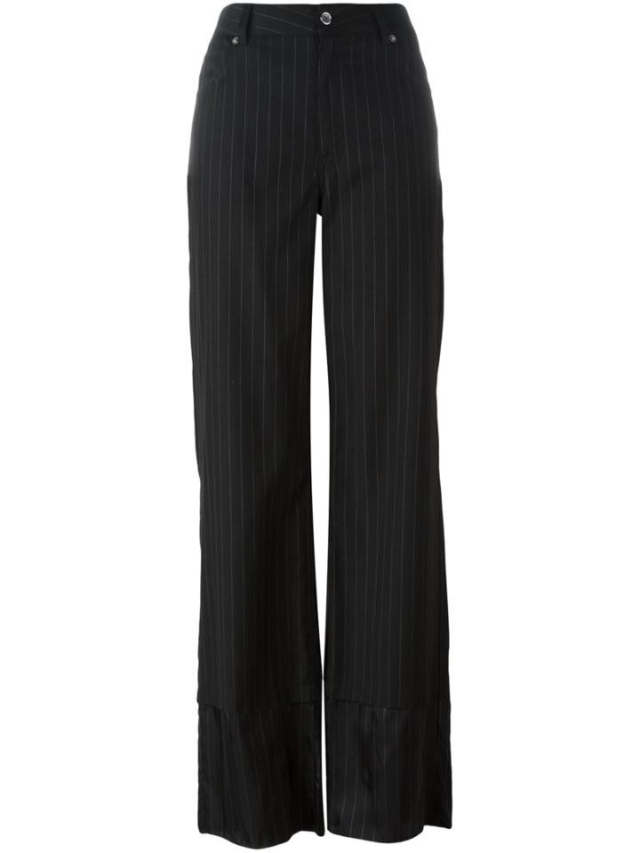 Mm6 Maison Margiela Pinstripe Wide Leg Trousers