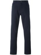 Canali Regular Trousers, Men's, Size: 50, Blue, Cotton/spandex/elastane