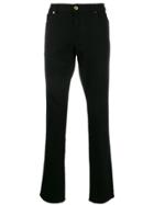 Just Cavalli Snake Motif Slim-fit Denim Jeans - Black