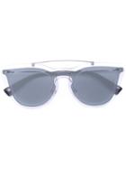 Valentino - Valentino Garavani Rockstud Embellished D-frame Sunglasses - Women - Metal - One Size, Black, Metal