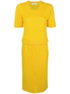 Pringle Of Scotland Short-sleeve Sweater Dress - Yellow & Orange