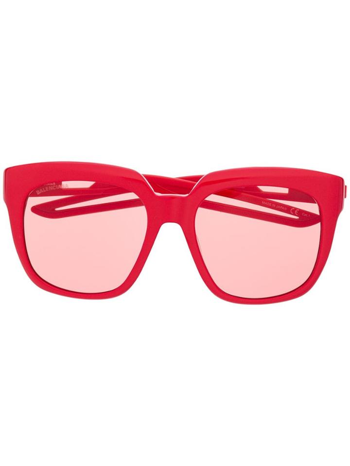 Balenciaga Eyewear Oversized Aviators - Red