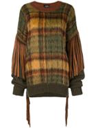 Dsquared2 Tassel-trimmed Checked Jumper - Green