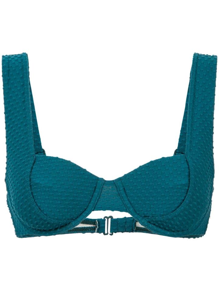Peony Fields Soft Balconette Bikini Top - Green