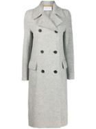 Harris Wharf London Classic Double-breasted Coat - Grey