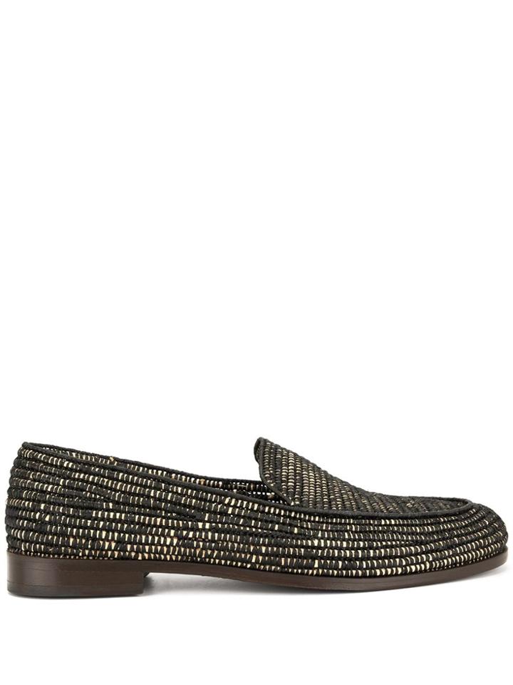 Casablanca Woven Pattern Loafers - Brown