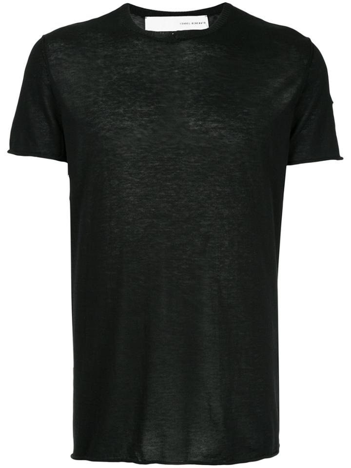 Isabel Benenato Cuff Detail T-shirt - Black