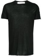Isabel Benenato Cuff Detail T-shirt - Black