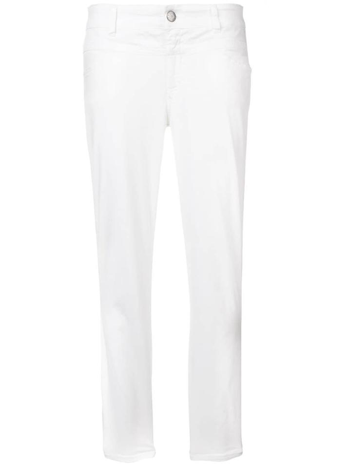 Closed Low Rise Skinny Trousers - White