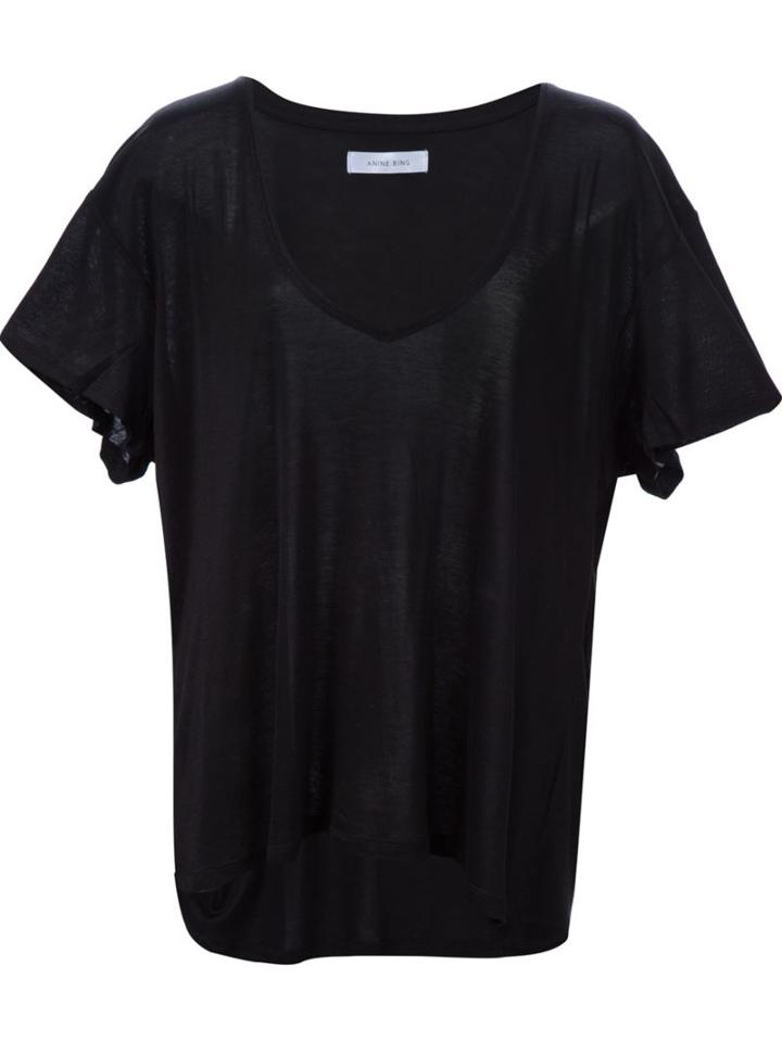 Anine Bing Deep V-neck T-shirt
