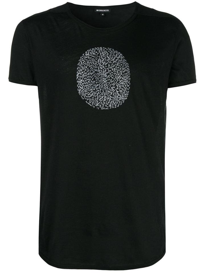 Ann Demeulemeester Printed Crewneck T-shirt - Black