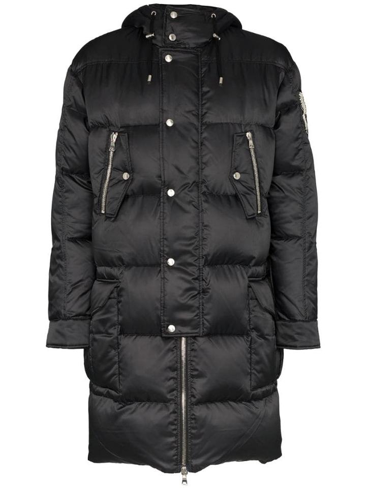 Balmain Long-length Padded Coat - Black