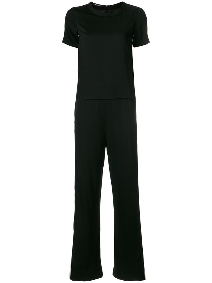 Neil Barrett - Side Striped Jumpsuit - Women - Spandex/elastane/cupro/viscose - 40, Black, Spandex/elastane/cupro/viscose