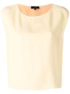 Theory Loose Fit Cap Sleeve Top - Neutrals