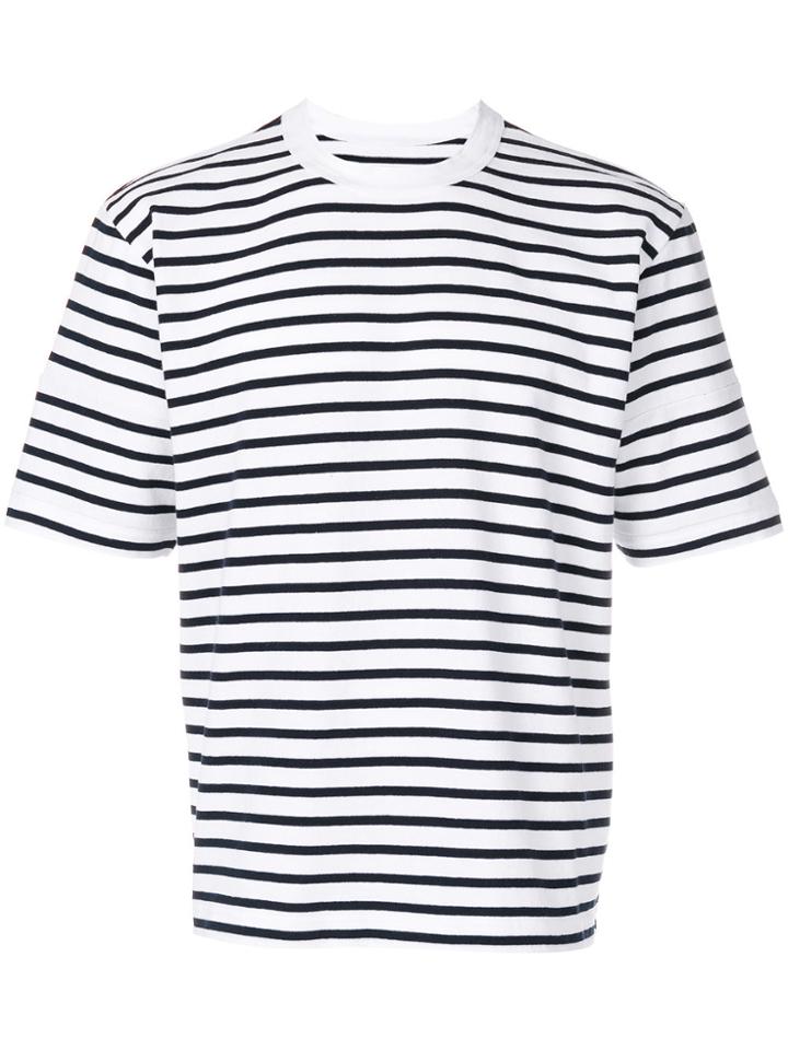 Sacai Short Sleeve Striped T-shirt - White