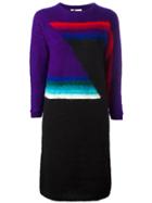 Kansai Yamamoto Vintage Geometric Wool Dress - Multicolour