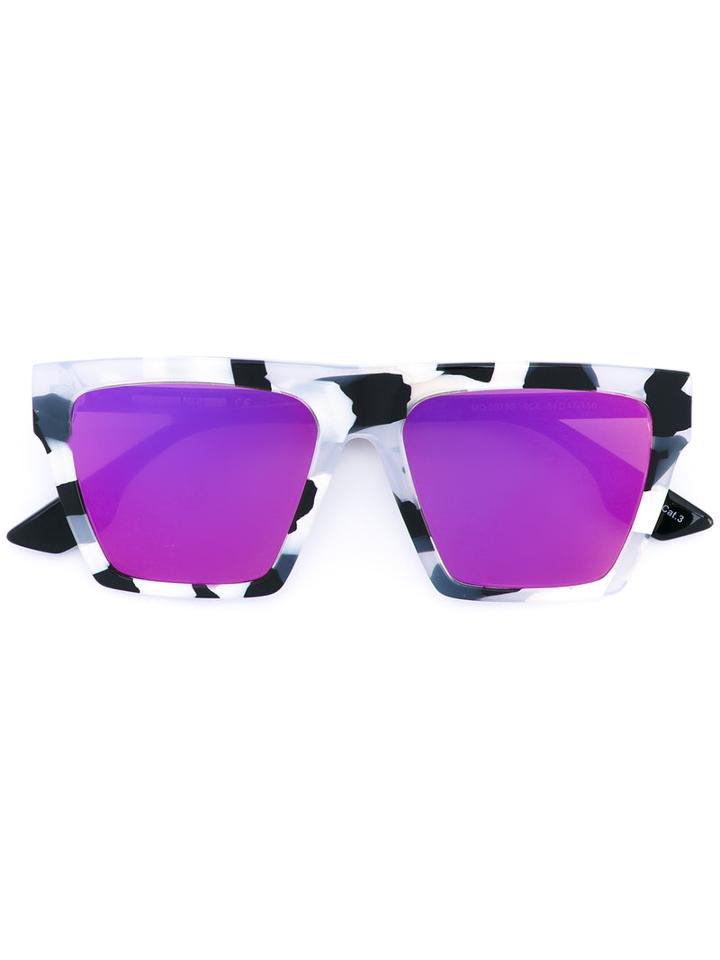 Mcq By Alexander Mcqueen Eyewear - Contrast-tint Square Sunglasses - Unisex - Acetate - One Size, White, Acetate