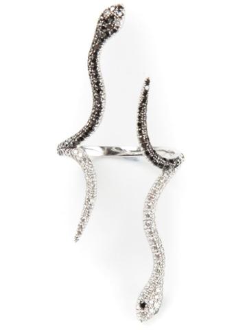 Elise Dray Gold And Diamond Pave Siamoise Snake Ring