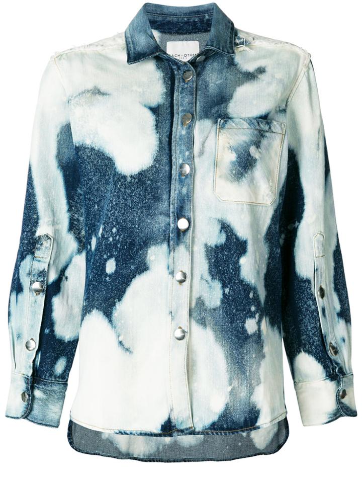 Each X Other Bleached Effect Denim Jacket - Blue