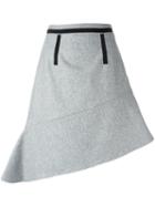 Carven Asymmetric Skirt, Women's, Size: 40, Grey, Polyamide/acetate/viscose/virgin Wool