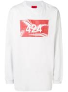 424 Oversized Logo Print Sweatshirt - White