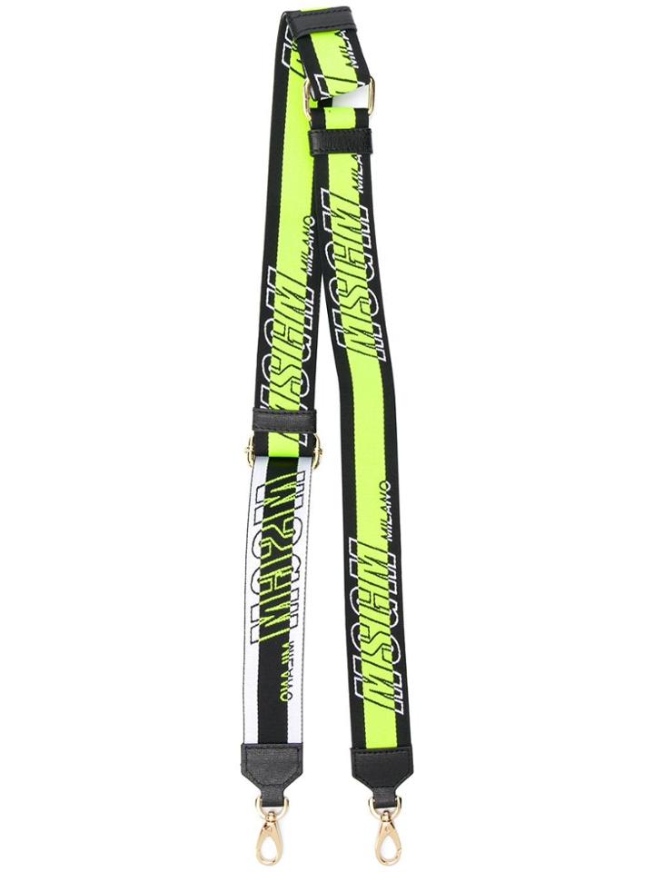 Msgm Colour Block Logo Bag Strap - Green