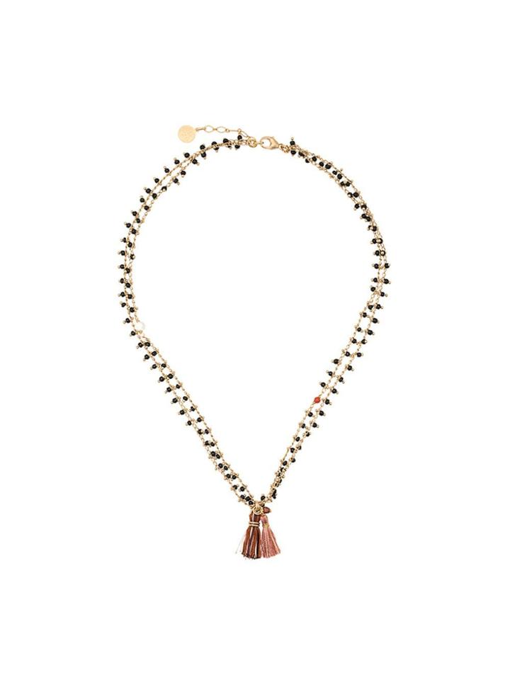 Gas Bijoux Gipsy Glass Bead Necklace - Gold