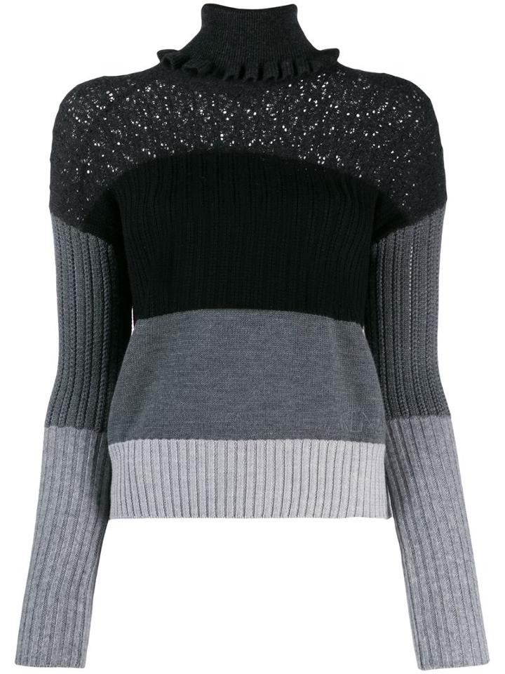 Kenzo Striped Knitted Jumper - Black