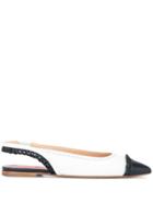 Thom Browne Brogue Slingback Pumps - White