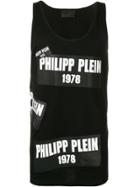 Philipp Plein All Over Logo Tank Top - Black