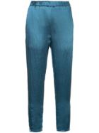 H Beauty & Youth Satin Tapered Trousers - Blue