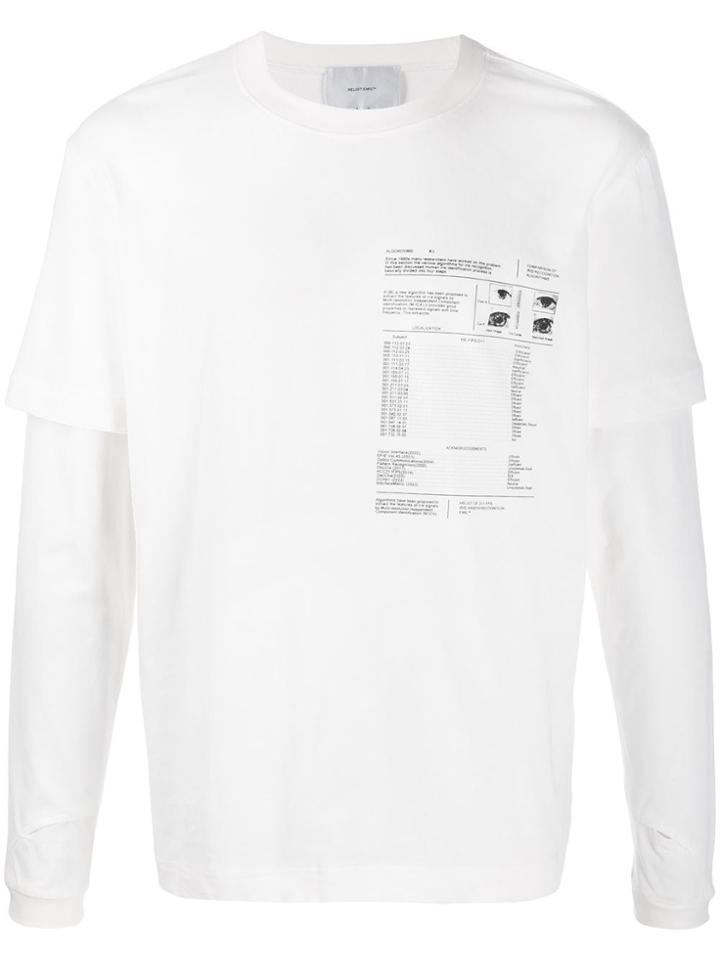 Heliot Emil Print Detail T-shirt - White
