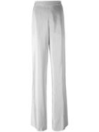 Etro Straight Tailored Trousers, Women's, Size: 40, Grey, Silk