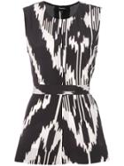 Theory Desza Ikat Top - Black
