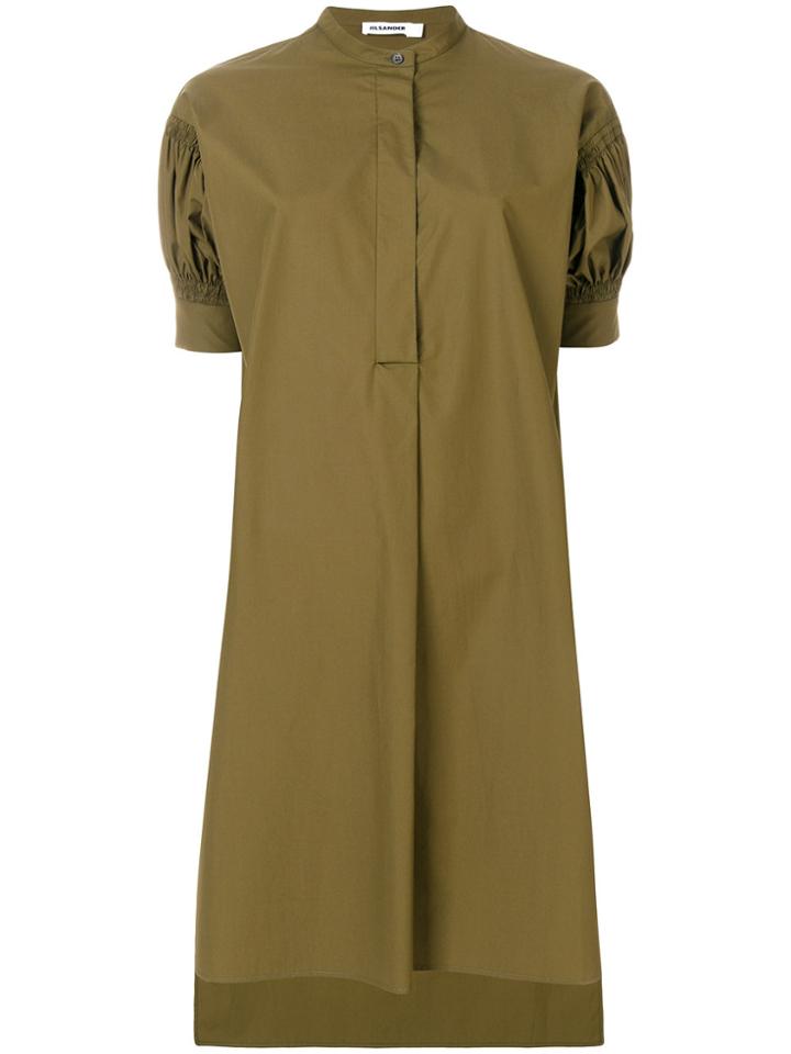 Jil Sander Half Shirt Dress - Green