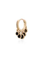 Jacquie Aiche 18kt Yellow Gold Onyx Charm Hoop Earring