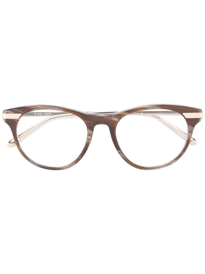 Linda Farrow Round Frame Glasses - Grey