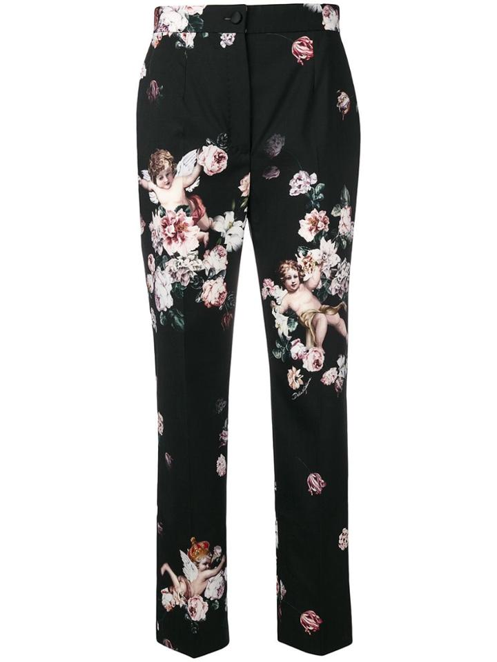 Dolce & Gabbana Angel Print Trousers - Black