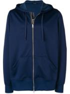 À La Garçonne Side Stripe Zipped Hoodie - Blue